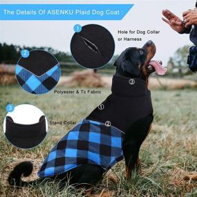 img 2 attached to 🐾 Stay Warm and Stylish: Reversible Plaid Dog Winter Coat with Reflective Design - Waterproof, Windproof, and Comfortable for Small, Medium, and Large Dogs