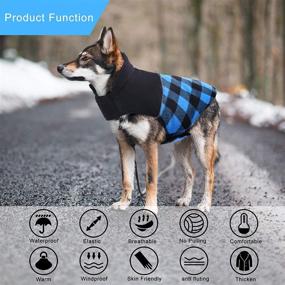 img 1 attached to 🐾 Stay Warm and Stylish: Reversible Plaid Dog Winter Coat with Reflective Design - Waterproof, Windproof, and Comfortable for Small, Medium, and Large Dogs