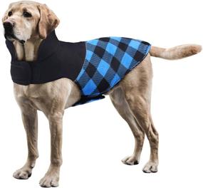 img 4 attached to 🐾 Stay Warm and Stylish: Reversible Plaid Dog Winter Coat with Reflective Design - Waterproof, Windproof, and Comfortable for Small, Medium, and Large Dogs