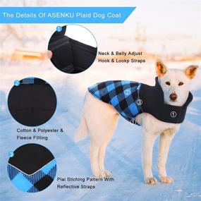 img 3 attached to 🐾 Stay Warm and Stylish: Reversible Plaid Dog Winter Coat with Reflective Design - Waterproof, Windproof, and Comfortable for Small, Medium, and Large Dogs