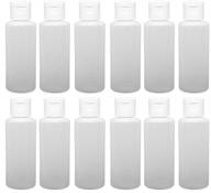 🧳 convenient set of 12-2-ounce travel bottles with flip caps for easy storage (white cap) логотип