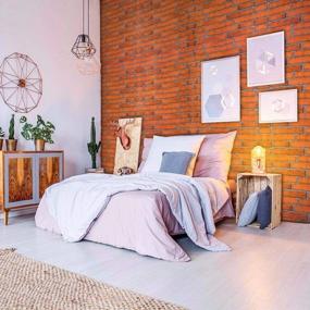 img 1 attached to Revamp Your Space With Orange Brick Peel And Stick Wallpaper - Textured, Self-Adhesive, And Removable