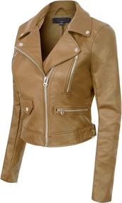img 3 attached to 🧥 Stylish Instar Mode Women's Closure Leather Women's Clothing Collection: Coats, Jackets & Vests for Fashion-forward Women
