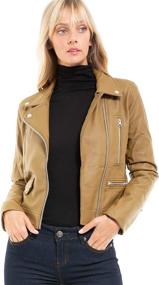 img 1 attached to 🧥 Stylish Instar Mode Women's Closure Leather Women's Clothing Collection: Coats, Jackets & Vests for Fashion-forward Women
