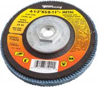 forney 71920: 4-1/2-inch 40-grit flap disc with type 29 blue zirconia and 5/8-inch-11 arbor logo