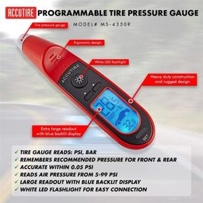 img 3 attached to Accutire Programmable Tire Pressure Gauge: Accurate, Convenient, and Smart