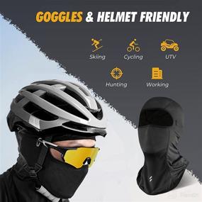 img 1 attached to 🔥 CbRSPORTS Thin Balaclava Neck Gaiter, UV Protection Cooling Breathable Headwrap Fits Glasses for Motorcycle and Bicycle