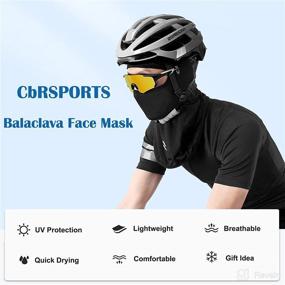 img 2 attached to 🔥 CbRSPORTS Thin Balaclava Neck Gaiter, UV Protection Cooling Breathable Headwrap Fits Glasses for Motorcycle and Bicycle