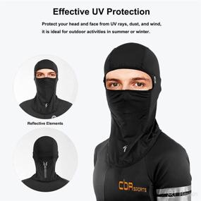 img 3 attached to 🔥 CbRSPORTS Thin Balaclava Neck Gaiter, UV Protection Cooling Breathable Headwrap Fits Glasses for Motorcycle and Bicycle