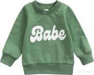 👶 adorable letter printed long sleeve baby pullover sweatshirts – perfect for infant boys and girls logo