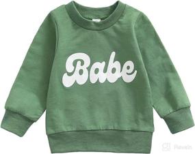 img 4 attached to 👶 Adorable Letter Printed Long Sleeve Baby Pullover Sweatshirts – Perfect for Infant Boys and Girls