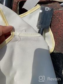 img 8 attached to Creamy/White 6.5X4.2Ft Rectangular Patio Umbrella W/ Push Button Tilt & Steel Pole - AMMSUN