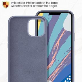 img 3 attached to MILPROX IPhone 13 Pro Case (2021) With Screen Protector, Silicone Bumper Rubber Gel Shell Cover And Soft Microfiber Lining For 6.1"【3 Cameras】-Lavender Gray