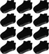 jamegio 6/12 pairs anti slip toddler socks non skid ankle socks with grips for baby toddler kids boys girls logo