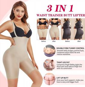 img 3 attached to High Waisted Seamless Body Shaper Shorts For Women - Tummy Control, Butt Lifting, Hip Enhancing, And Thigh Slimming Underwear By Gotoly
