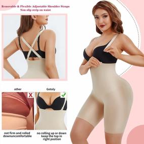 img 2 attached to High Waisted Seamless Body Shaper Shorts For Women - Tummy Control, Butt Lifting, Hip Enhancing, And Thigh Slimming Underwear By Gotoly