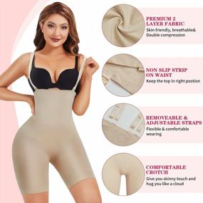 img 1 attached to High Waisted Seamless Body Shaper Shorts For Women - Tummy Control, Butt Lifting, Hip Enhancing, And Thigh Slimming Underwear By Gotoly