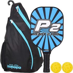 img 4 attached to Zupapa Pickleball Paddle Set, Graphite Pickleball Paddle Carbon Fiber Honeycomb Composite Pickleball Racquet, 7.8 Oz 1 Paddle 2 Balls Cushion Grip