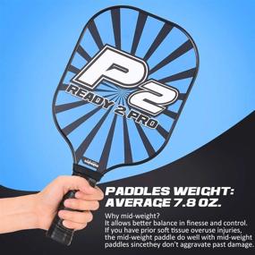 img 2 attached to Zupapa Pickleball Paddle Set, Graphite Pickleball Paddle Carbon Fiber Honeycomb Composite Pickleball Racquet, 7.8 Oz 1 Paddle 2 Balls Cushion Grip