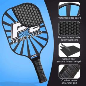 img 3 attached to Zupapa Pickleball Paddle Set, Graphite Pickleball Paddle Carbon Fiber Honeycomb Composite Pickleball Racquet, 7.8 Oz 1 Paddle 2 Balls Cushion Grip