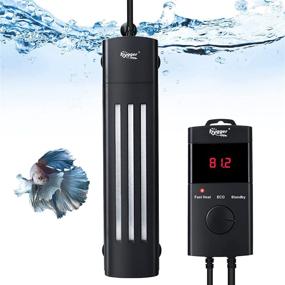 img 4 attached to 🐠 hygger Variable Frequency Aquarium Heater: 200W/300W/500W Quartz Fish Tank Heater with LED Digital Display Thermostat Controller