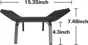 img 2 attached to Hykolity 33 In. Fireplace Log Grate, Heavy Duty Solid Steel Firewood Burning Rack 4/5" Bar Fire Grates