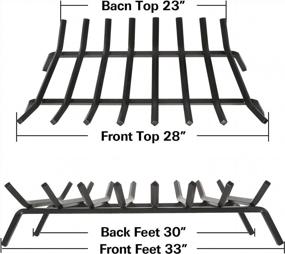 img 3 attached to Hykolity 33 In. Fireplace Log Grate, Heavy Duty Solid Steel Firewood Burning Rack 4/5" Bar Fire Grates