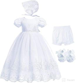 img 4 attached to Bow Dream Baby Girls Christening Baptism Dress - Formal Party & Special Occasion Dresses for Toddler