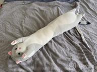 картинка 3 прикреплена к отзыву 🐱 Миленькая плюшевая кукла кошки - мягкая наполненная подушка с изображением кошки для подруги - длинная подарочная подушка от Keebs Alter