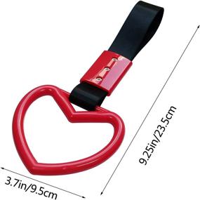 img 3 attached to ❤️ Red/Black Heart-shaped Jdm Tsurikawa Rings: Stylish Car Handle Straps for Warning & Decor