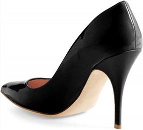 img 2 attached to Шикарные туфли-лодочки на среднем каблуке в горошек с острым носком - идеально подходят для вечеринок, доступны в размерах 4-15 США для женщин от YDN