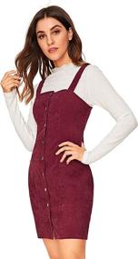 img 1 attached to Floerns Corduroy Pinafore Overall Pockets Women's Clothing : Jumpsuits, Rompers & Overalls