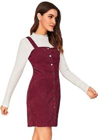 img 2 attached to Floerns Corduroy Pinafore Overall Pockets Women's Clothing : Jumpsuits, Rompers & Overalls