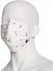 img 3 attached to Pleated Woven Fabric Face Masks From Original Penguin - Washable And Reusable
