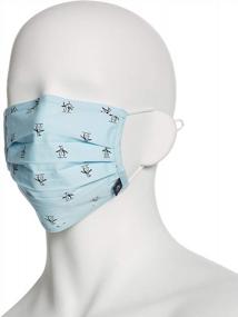 img 2 attached to Pleated Woven Fabric Face Masks From Original Penguin - Washable And Reusable