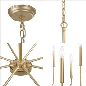 img 2 attached to Luxurious 8-Light Gold Chandelier For Modern Living Spaces By LALUZ