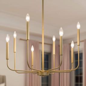 img 3 attached to Luxurious 8-Light Gold Chandelier For Modern Living Spaces By LALUZ