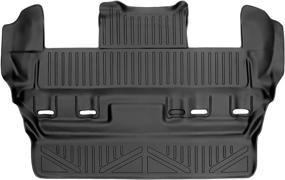 img 4 attached to 🚗 Premium 3rd Row Floor Mats - Custom Fit for 2015-2020 Chevrolet Tahoe, GMC Yukon, Cadillac Escalade - Black