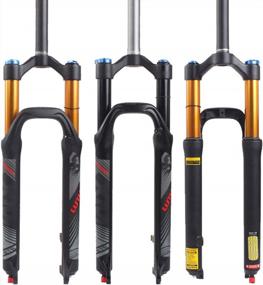 img 4 attached to Bucklos Lutu MTB Suspension Fork - Air & Rebound Adjust, Straight Tube, Ultralight Gas Shock, Travel 120Mm, Lockout Mountain Bike Forks