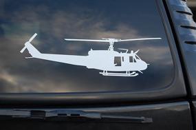 img 1 attached to Five Star Graphics Huey Helicopter Vinyl Sticker Pilot Wall Art Deco Car Window Choose Size (V419) (6&#34 Exterior Accessories