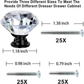 img 3 attached to Transform Your Furniture With GoodtoU'S Black Diamond Crystal Drawer Cabinet Knobs - Set Of 25