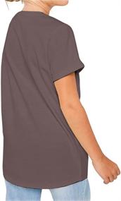 img 3 attached to Oftalle Girls Shirt Sleeve: Stylish and Versatile Tops, Tees & Blouses for Casual Girls' Clothing