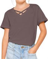 oftalle girls shirt sleeve: stylish and versatile tops, tees & blouses for casual girls' clothing logo