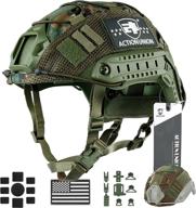 actionunion airsoft fast helmet set: tactical paintball pj type protection logo