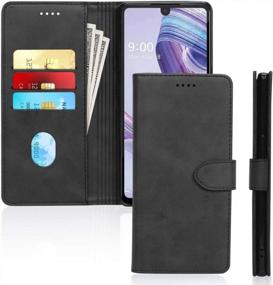 img 4 attached to Skycase LG Stylo 6 Case,Stylo 6 Wallet Case, Handmade Flip Folio Wallet Case Cover With Credit Card Slots And Kickstand Function For LG Stylo 6 6.8 Inch 2020 Only,Black
