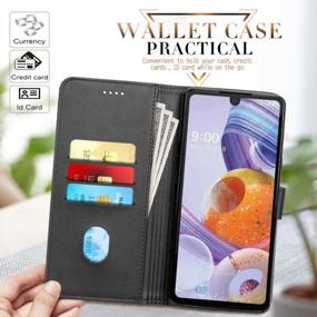 img 2 attached to Skycase LG Stylo 6 Case,Stylo 6 Wallet Case, Handmade Flip Folio Wallet Case Cover With Credit Card Slots And Kickstand Function For LG Stylo 6 6.8 Inch 2020 Only,Black