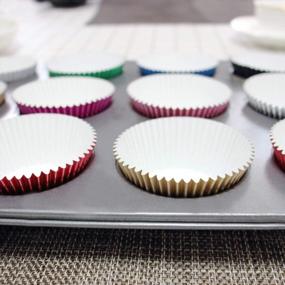 img 1 attached to 198 Pcs Metallic Cupcake Cases - Perfect For New Year Baking!