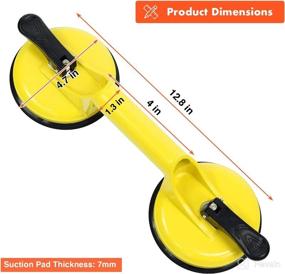 img 3 attached to 🔩 Aluminum Alloy Glass Suction Cup Heavy Duty Vacuum Lifter - Ideal for Glass, Window, Mirror, Granite, Windshield Removal & Floor Gap Fixing