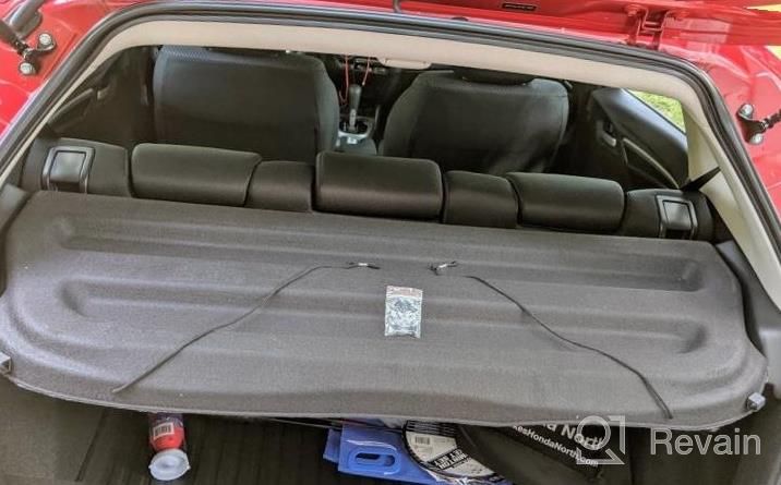 img 1 attached to Upgrade Your Honda FIT: High-Quality Non-Retractable Black Cargo Cover Shield [2015-2019] review by Virgilio Feliciano