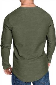 img 1 attached to COOFANDY Workout Cotton Sleeve Longline Men's Clothing and Active